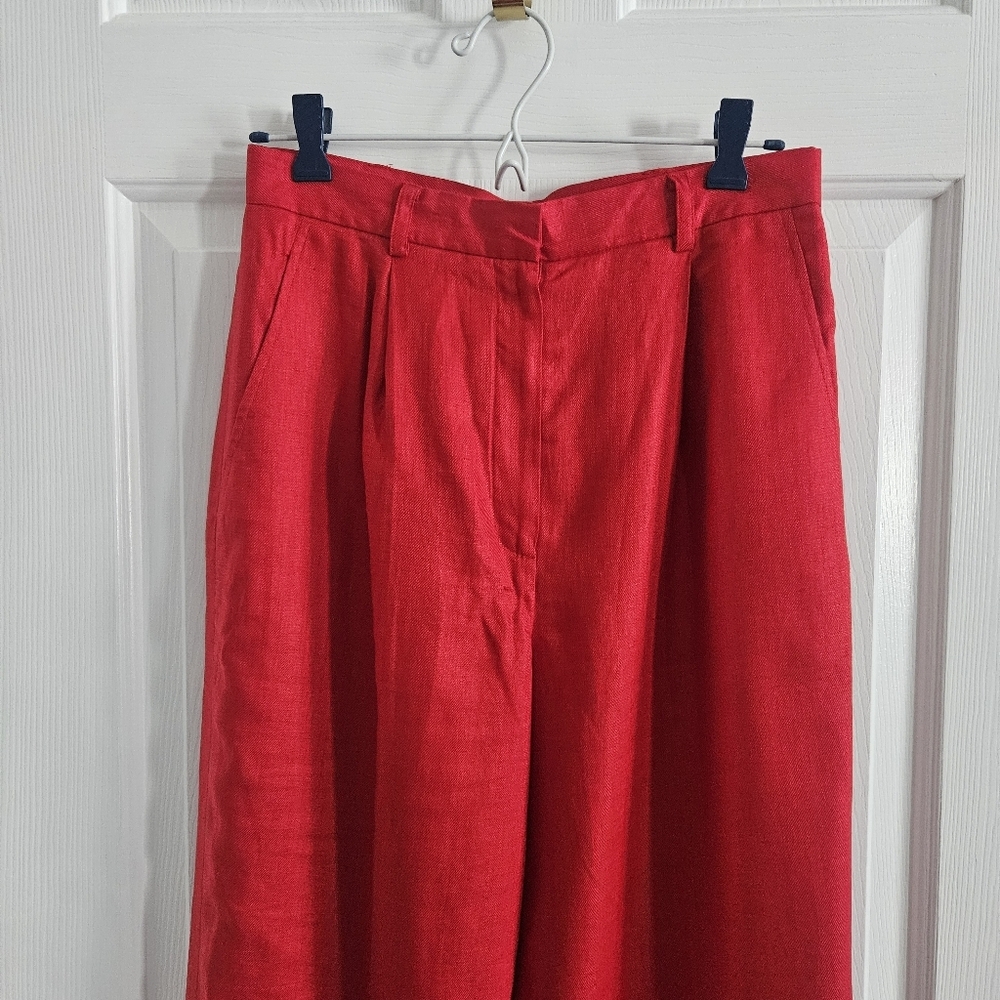 Vintage Ralph Lauren Red Linen Trousers - Picture 4 of 12